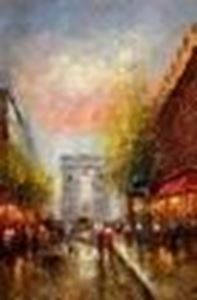 Εικόνα της Modern Art - Sommer am Arc de Triomphe Paris d86476 60x90cm Ölbild handgemalt