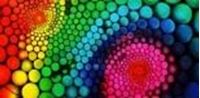 Obrazek Abstrakt 60´s molekulare Geometrie f86603 60x120cm farbenfrohes Ölgemälde
