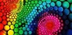 Bild von Abstrakt 60´s molekulare Geometrie f86603 60x120cm farbenfrohes Ölgemälde