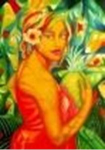 Picture of Modern Art - Diva of Nature i86697 80x110cm exzellentes Ölgemälde