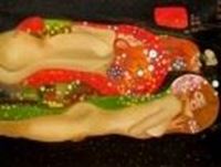 Afbeelding van Gustav Klimt - Wasserschlangen k86737 90x120cm imposantes Ölgemälde handgemalt