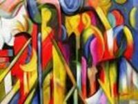 Afbeelding van Franz Marc - Stallungen b86925 40x50cm Expressionismus Ölgemälde handgemalt