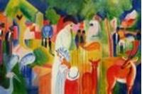 Obrazek August Macke - Großer Zoologischer Garten d87066 60x90cm Ölbild handgemalt