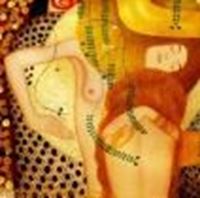 Afbeelding van Gustav Klimt - Wasserschlangen I close up h87190 90x90cm imposantes Ölgemälde handgemalt