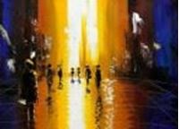 Bild von Abstrakt - Berlin Galeries Lafayette i87221 80x110cm abstraktes Ölbild handgemalt