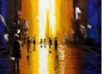 Εικόνα της Abstrakt - Berlin Galeries Lafayette i87221 80x110cm abstraktes Ölbild handgemalt