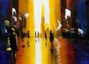 Bild von Abstrakt - Berlin Galeries Lafayette i87222 80x110cm abstraktes Ölbild handgemalt