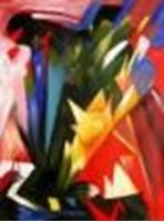 Afbeelding van Franz Marc - Vögel k87245 90x120cm Expressionismus Ölbild handgemalt