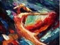 Obrazek Abstrakt - Kraft durch Tanz a87813 30x40cm handgemaltes Ölgemälde