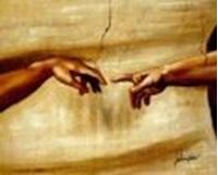 Εικόνα της Michelangelo - Die Erschaffung Adams b87450 40x50cm imposantes Ölgemälde