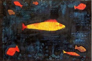 Picture of Paul Klee - Der Goldfisch d87852 60x90cm handgemaltes Ölgemälde 