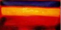 Afbeelding van Bauhaus - Blau auf Gelb auf Rot f87633 60x120cm modernes Ölgemälde