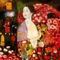 Resim Gustav Klimt - Die Tänzerin close up g87690 80x80cm handgemaltes Ölgemälde