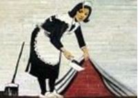 Afbeelding van Homage to Banksy - Sweeping Under Wall i87707 80x110cm exquisites Ölbild