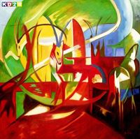 Bild von Franz Marc - Gazellen m88301 120x120cm Expressionismus Ölgemälde