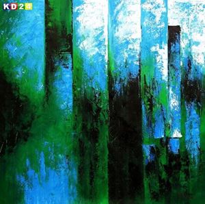 Εικόνα της Abstract - Ireland Summer games m88304 120x120cm abstraktes Gemälde