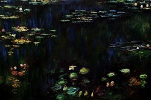 Afbeelding van Claude Monet - Seerosen bei Nacht p88344 G 120x180cm exquisites Ölgemälde 