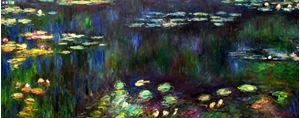 Afbeelding van Claude Monet - Seerosen am Abend t88334 75x180cm exquisites Ölgemälde