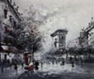 Εικόνα της Modern Art - Am Arc de Triomphe Paris c89027 50x60cm Gemälde handgemalt