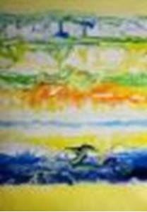 Obrazek Abstrakt - Rendezvous auf Jupiter d88786 60x90cm abstraktes Ölgemälde