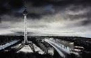 Εικόνα της Modern Art - Berlin Alexanderplatz Tag & Nacht d88816 60x90cm modernes Ölgemälde handgemalt