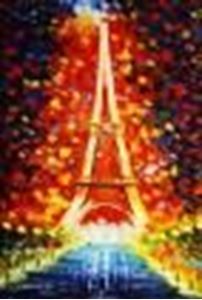 Εικόνα της Modern Art - Eiffelturm im Licht d88827 60x90cm exzellentes Ölgemälde