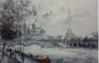 Εικόνα της Modern Art - Spaziergang in der Pariser Innenstadt d88834 60x90cm Ölbild handgemalt