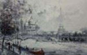 Εικόνα της Modern Art - Spaziergang in der Pariser Innenstadt d88834 60x90cm Ölbild handgemalt