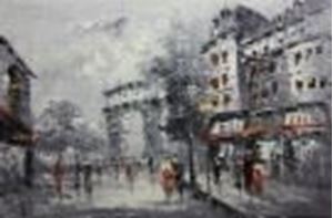 Εικόνα της Modern Art - Am Arc de Triomphe Paris d88845 60x90cm Gemälde handgemalt