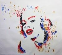 Εικόνα της Modern Art - Marylin Monroes people h88701 90x90cm eindrucksvolles Gemälde handgemalt