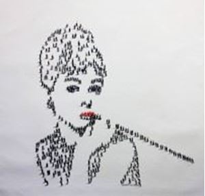Picture of Modern Art - Audrey Hepburns people h88702 90x90cm eindrucksvolles Gemälde handgemalt