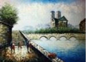 Picture of Modern Art - Notre Dame de Paris  k88666 90x120cm fantastisches Ölbild handgemalt