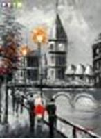 Εικόνα της Londoner Stadtleben im Winter a88421 30x40cm abstraktes Ölgemälde