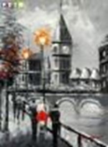Εικόνα της Londoner Stadtleben im Winter a88421 30x40cm abstraktes Ölgemälde