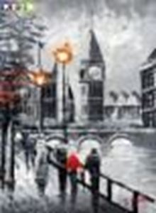 Εικόνα της Londoner Stadtleben im Winter a88422 30x40cm abstraktes Ölgemälde