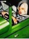 Afbeelding van Homage of T. de Lempicka - Tamara im grünen Bugatti a88441 30x40cm Ölbild handgemalt