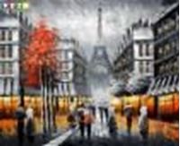 Εικόνα της Modern Art - Spaziergang in der Pariser Innenstadt c88527 50x60cm Ölbild handgemalt