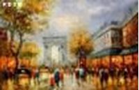 Εικόνα της Modern Art - Sommer am Arc de Triomphe Paris d88610 60x90cm Ölbild handgemalt