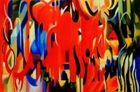 Afbeelding van Franz Marc - Abstrakte Formen d88630 60x90cm exquisites Ölgemälde