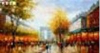 Εικόνα της Modern Art - Sommer am Arc de Triomphe Paris f89050 60x120cm Ölbild handgemalt