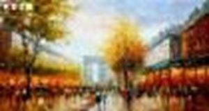 Picture of Modern Art - Sommer am Arc de Triomphe Paris f89050 60x120cm Ölbild handgemalt