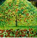 Afbeelding van Gustav Klimt - Der Apfelbaum g89069 80x80cm bemerkenswertes Ölgemälde handgemalt