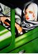 Picture of Homage of T. de Lempicka - Tamara im grünen Bugatti i89131 80x110cm Ölbild handgemalt