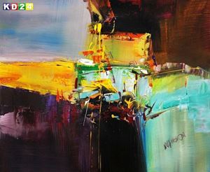 Εικόνα της Modern Abstrakt - Blowing colors c90087 50x60cm abstraktes Ölgemälde