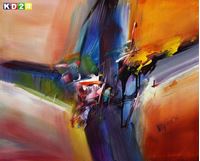 Afbeelding van Abstract - Four Seasons c90092 50x60cm Ölgemälde handgemalt