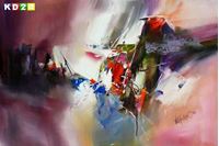 Εικόνα της Abstract - New York sailing journey d90063 60x90cm abstraktes Ölgemälde handgemalt