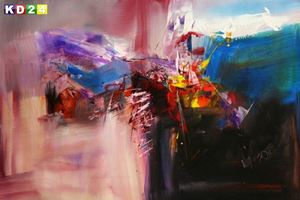 Изображение Abstract - New York sailing journey d90066 60x90cm abstraktes Ölgemälde handgemalt