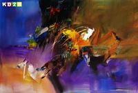 Imagen de Abstract - New York sailing journey d90073 60x90cm abstraktes Ölgemälde handgemalt