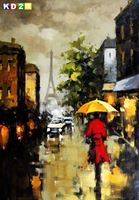 Εικόνα της Modern Art - Schlaflos in Paris d90100 P 60x90cm modernes Ölgemälde
