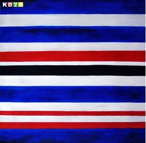 Εικόνα της Modern Art - Hexadecimal Stripes g90120 80x80cm abstraktes Ölbild handgemalt